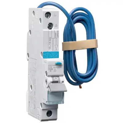 Read more on Hager ADC416U | 16A 30mA 10kA C Curve Type A Single Pole SP RCBO
