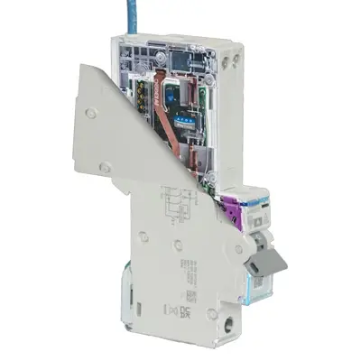37241-3 Hager ARR932U | 32A 30mA 6kA 1 Module B Curve Type A Single Pole + Neutral SPN AFDD Combined RCBO