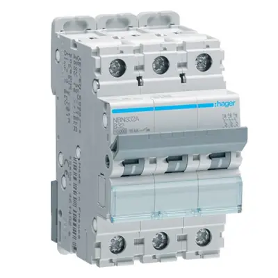 Read more on Hager NBN320A | 20A 10kA Type B Triple Pole TP MCB