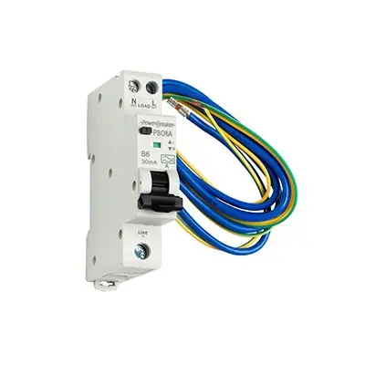 Read more on PowerBreaker PBO20A | 20A 30mA 6kA IP20 Single Pole + Neutral Type B RCBO