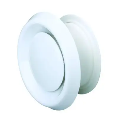 Read more on National Ventilation MONV136-24 | Monsoon 100mm Adjustable Air Valve with Fixing Collar, White
