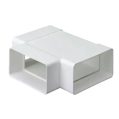 Read more on National Ventilation MONV228 | Monsoon 110x54mm Horizontal T Piece Connector for System 100, White