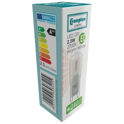 Crompton Lamps 3415 | G9 LED Bulb 2.5W 2700K