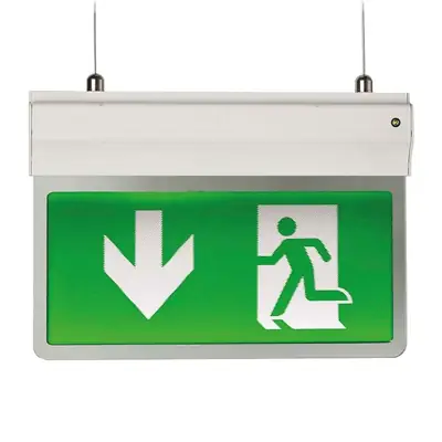 Read more on Ansell AE3LED 3M W | Eagle 3-In-1 2.5W 6500K IP20 LED Emergency Exit Sign Maintained / Non-Maintained, White