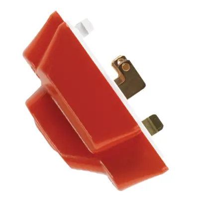 22989-2 Hager P64AX R | 6A 4 Pin Plug with Cord Grip & Cover, Red