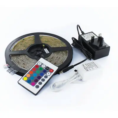 Read more on Integral LED ILSTRGBA081B | 10mm 7.2W/m 12V DC IP65 30LED/m LED Plug and Play Dimmable RGB Flexible Strip Lights, 5m
