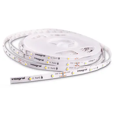 Read more on Integral LED ILSTWHIA044E | 10mm 11.28W/m 3000K 910lm/m 24V DC IP33 60LED/m LED Dimmable Flexible Strip Lights Bag Pack, 5m