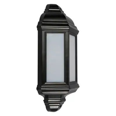 KSR KSR1151BLK | Manta 10W 4000K 400lm IP44 LED Polycarbonate Half Wall Lantern, Black