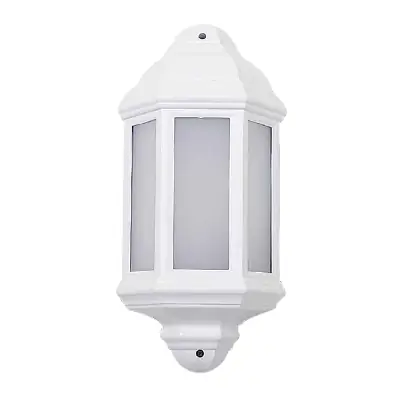 Read more on KSR KSR1151WHT | Manta 10W 4000K 400lm IP44 LED Polycarbonate Half Wall Lantern, White