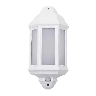 Read more on KSR KSR1152WHT | Manta 10W 4000K 400lm IP44 LED Polycarbonate Half Wall Lantern with PIR, White