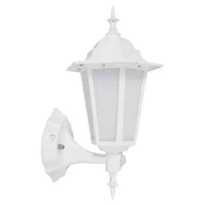 34801-2 KSR KSR1154WHT | Manta 7W 4000K 370lm IP44 LED Polycarbonate Upward Lantern with PIR, White