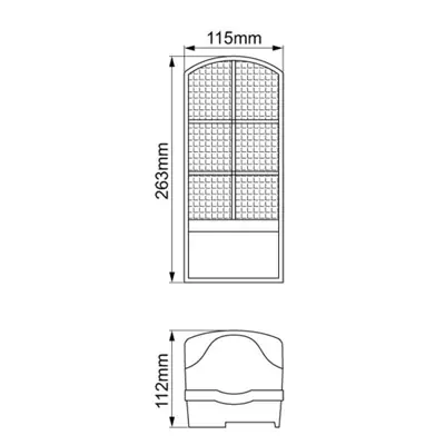 34802-2 KSR KSR1155BLK | Vigo 7W 4000K 600lm IP44 LED Bulkhead, Black