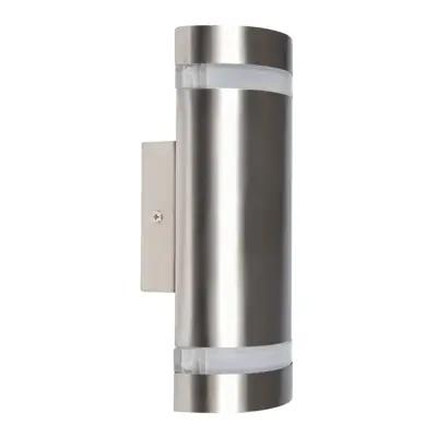 Read more on KSR KSR1286 | Coro 2x3W 3000K 262lm IP44 LED Round Up & Down Wall Light, Stainless Steel