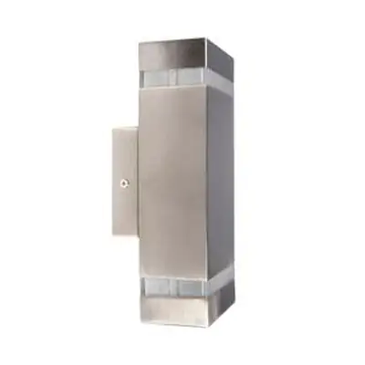Read more on KSR KSR1287 | Coro 2x3W 3000K 262lm IP44 LED Square Up & Down Wall Light, Stainless Steel