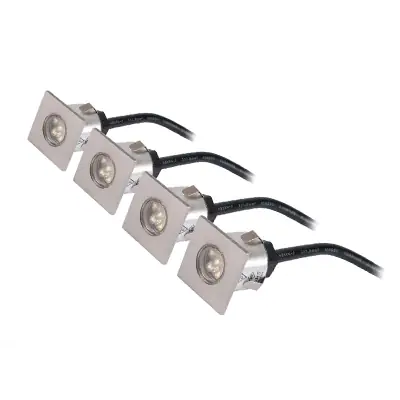Read more on KSR KSR1289W/WHT | Cabello 0.5W 3000K IP65 LED Wall / Ground Square Recessed Light, Stainless Steel