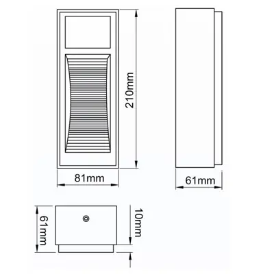 KSR KSR1299C/WHT | Salta II 1.8W 6000k 20lm IP44 LED Surface Tall Wall Light, Anthracite