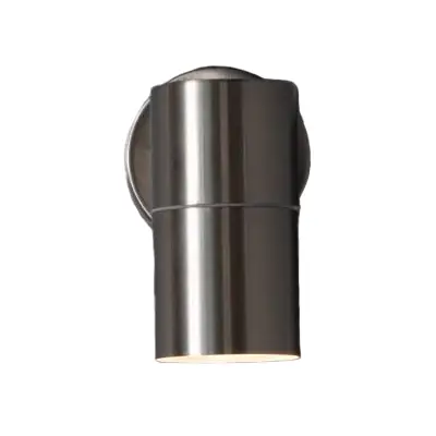 38877-3 KSR KSR13102 | Luso II 35W GU10 IP44 Single Wall Light, Stainless Steel