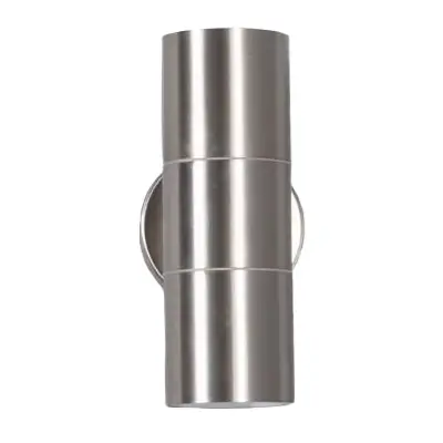 Read more on KSR KSR13105 | Luso II 2x35W 2xGU10 IP44 Up & Down Wall Light, Stainless Steel