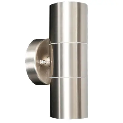 Read more on KSR KSR13121 | Luso II 2x35W 2xGU10 IP44 Up & Down Wall Light, Stainless Steel