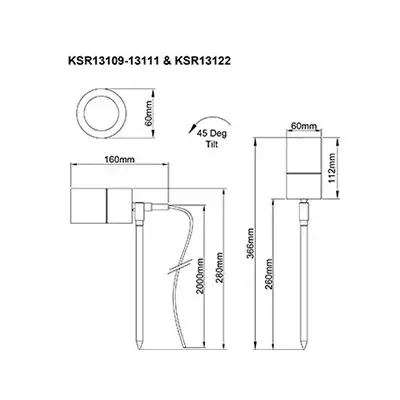 38895-2 KSR KSR13122 | Luso II 35W GU10 IP65 Single Spike Light, Stainless Steel