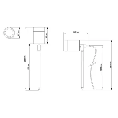 22547-2 KSR KSR1319 | Tulua III 35W GU10 IP65 Spike Light, Stainless Steel