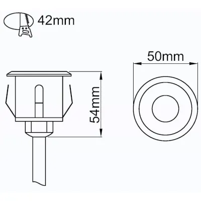 KSR KSR1330C/W | Ground Light Recessed LED Light Montoro IP65 240V 0.8W 6000K, Cool White