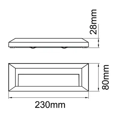 KSR KSR1337W/W | Salta 1.6W 3000K 75lm IP44 LED Surface Polycarbonate Bulkhead, Anthracite