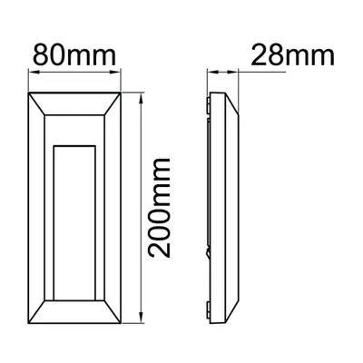 36533-2 KSR KSR1338W/W | Salta 1W 3000K 19lm IP44 LED Surface Polycarbonate Bulkhead, Anthracite