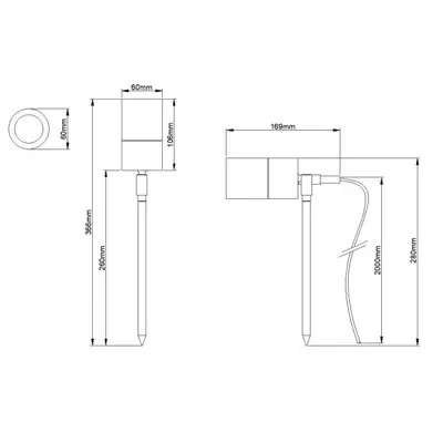 36895-2 KSR KSR1359 | Luso 35W GU10 IP65 Spike Light with 2m Cable, Stainless Steel