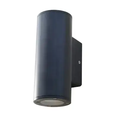 KSR KSR1501 | Norcia 9W GU10 IP65 Round Up and Down Wall Light, Black
