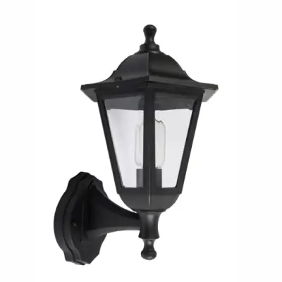 37526-2 KSR KSR1514BLK | Bastia 46W E27 IP44 6 Sided Lantern, Black