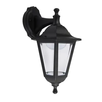 37528-2 KSR KSR1516BLK | Bastia 8W 400lm 3000K IP44 LED 6 Sided Lantern, Black