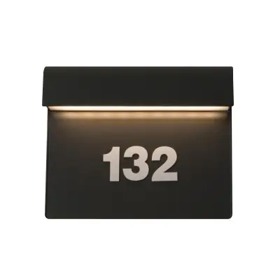 37535-2 KSR KSR1901 | Mataro 8.5W 3000K 319lm IP54 LED Wall Light with Numbers, Anthracite