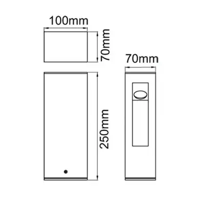 37536-2 KSR KSR1903 | Viella 250mm 8.5W 3000K 75lm IP54 LED Bollard, Anthracite