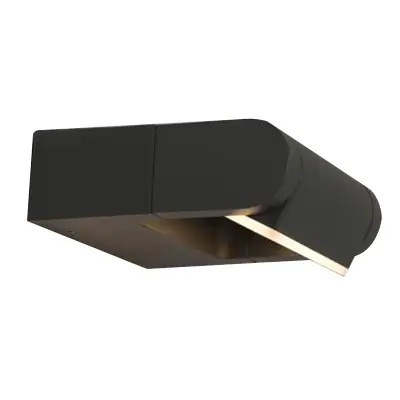 37541-2 KSR KSR1908 | Flix 8.5W 3000K 330lm IP54 LED Adjustable Wall Light, Anthracite