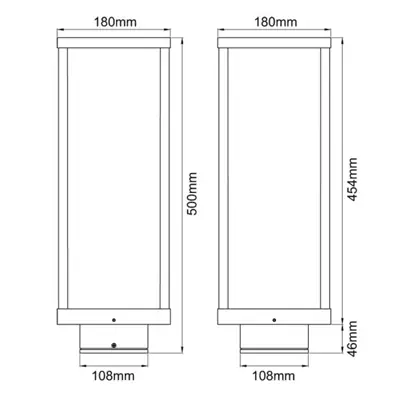37545-2 KSR KSR1912 | Quinto 500mm 13W 3000K 1075lm IP54 LED Bollard, Anthracite