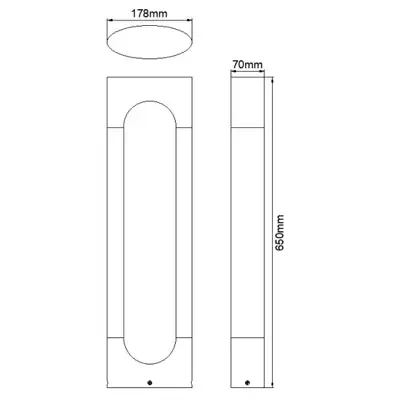 37547-3 KSR KSR1916 | Lugo 650mm 12W 3000K 960lm IP65 LED Bollard, Anthracite