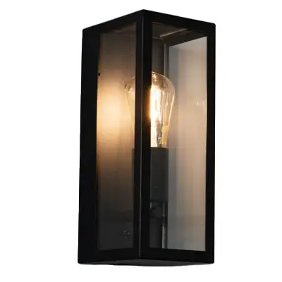 38896-2 KSR KSR1930 | Barella 40W E27 IP44 Single Wall Light Lantern, Black