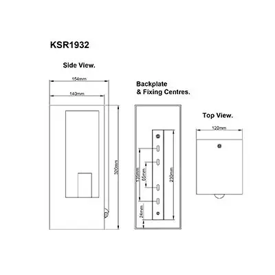 KSR KSR1932 | Barella 40W E27 IP44 Single Wall Light Lantern with PIR, Black