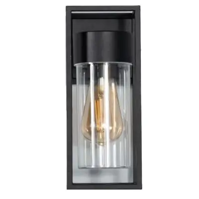 38900-2 KSR KSR1934 | Barella 40W E27 IP44 Small Downward Wall Light Lantern, Black