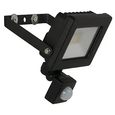 37707-2 KSR KSR5281BLK | Siena 10W 3000K/4000K/6000K CCT IP65 LED Floodlight with PIR, Black