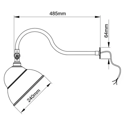37739-2 KSR KSR6101BR | Novelda 20W 3000K/4000K/6000K CCT IP44 LED Sign Light, Brass