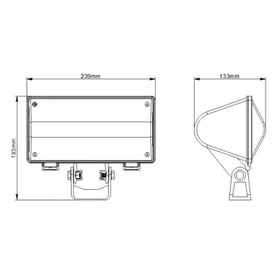 37740-2 KSR KSR6102 | Novelda 14W 3000K/4000K/6000K CCT IP65 LED Sign Light, Black Polycarbonate