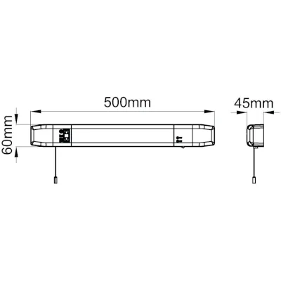 KSR KSR6175WH | Shaver Light Estela LED 8w 4000K 560lm IP20 c/w Shaver Socket, White