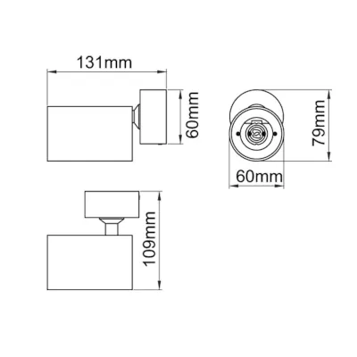 KSR KSR6260BLK | GU10 Spotlight Sofia 50w Spot Light Single, Black