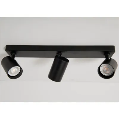 KSR KSR6262BLK | GU10 Spotlight Sofia 50w 3 Light Bar, Black