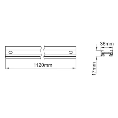 KSR KSR6500WH | Escala Pro Single Circuit 1120mm Track, White