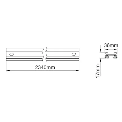 KSR KSR6501BLK | Escala Pro Single Circuit 2340mm Track, Black