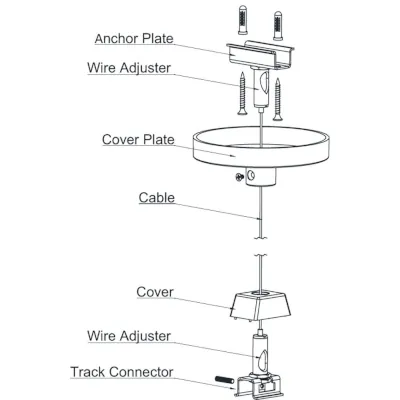 KSR KSR6509WH | Escala Pro Wire Suspension Kit 2m, White