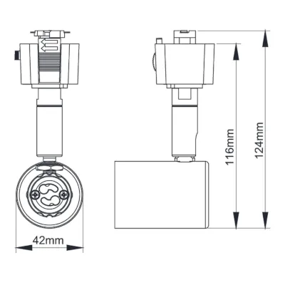 42522-3 KSR KSR6520WH | Track Light Escala Pro I GU10 50w, White
